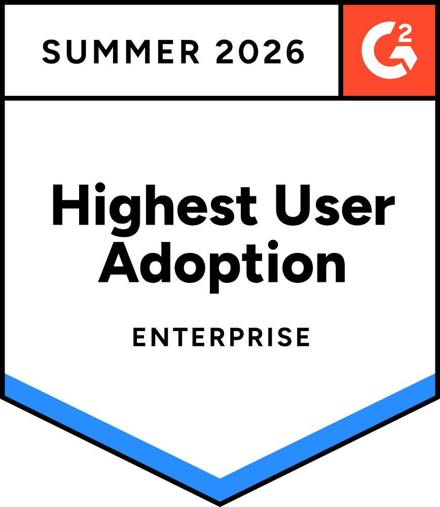 G2 Highest User Adoption Enterprise Summer 2026 — Employee Communications badge
